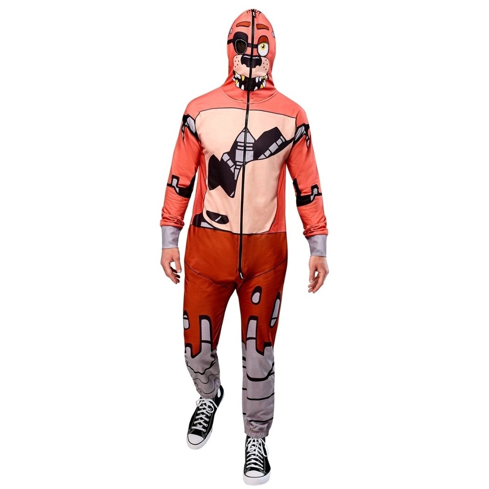 Rubies Five Nights at Freddy's 2 Foxy Zipsters Adult Costume Large Orange Silver